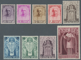 Belgien: 1932. Cardinal Mercier Memorial Fund. Very Fine Mint Set Of Nine Of This Famous Issue. - Ongebruikt