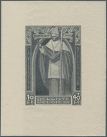 Belgien: 1932, Cardinal Mercier, Essay In Black On Ungummed Thick Paper. Very Rare And Unusual! - Ungebraucht