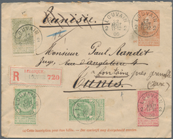 Belgien - Ganzsachen: 1900, Envelope 10 C. Brown Uprated With Non-delivery Tab 5 C. (2), 10 C. And 2 - Andere & Zonder Classificatie