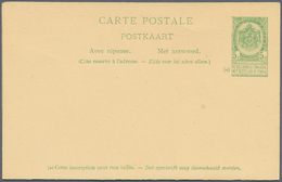Belgien - Ganzsachen: 1900 Unused Postal Stationery Doublecard Attached At Bottom, This Variety Is N - Andere & Zonder Classificatie