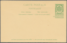 Belgien - Ganzsachen: 1900 Unused Postal Stationery Doublecard Attached At Bottom, This Variety Is N - Other & Unclassified