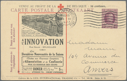 Belgien - Ganzsachen: 1923, Stationery Card 15c. Lilac With Advertisement Imprint In Favour Of Red C - Autres & Non Classés