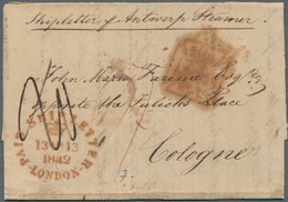 Belgien - Besonderheiten: 1842, "Shipletter P. Antwerp Steamer" Handwritten On Complete Folded Lette - Andere & Zonder Classificatie