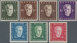 Belgien - Besonderheiten: 1947, Prince Charles Essays, Set Of Seven Imperf. Values ("type Janssens" - Andere & Zonder Classificatie