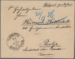 Bosnien Und Herzegowina (Österreich 1879/1918): 1886. Sandjak Of Novi Pazar - Incoming Mail. Envelop - Bosnia Erzegovina