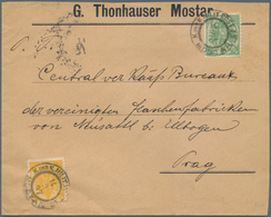 Bosnien Und Herzegowina (Österreich 1879/1918): 1897. Business Cover Cut (G. Thonhauser Mostar) Addr - Bosnie-Herzegovine