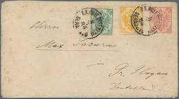 Bosnien Und Herzegowina (Österreich 1879/1918): 1882 Litho Envelope 5kr Red Uprated With Litho 2kr Y - Bosnië En Herzegovina