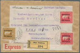 Bosnien Und Herzegowina (Österreich 1879/1918): 1917, 75h. Rate On Registered Express Cover From "BO - Bosnia Erzegovina