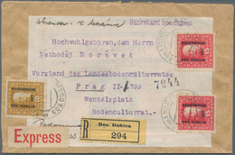 Bosnien Und Herzegowina (Österreich 1879/1918): 1917, 75h. Rate On Registered Express Cover From "BO - Bosnië En Herzegovina