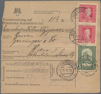 Bosnien Und Herzegowina (Österreich 1879/1918): 1918. Two 3h Black/chamois Money Order Stationeries, - Bosnië En Herzegovina
