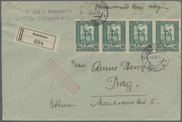 Bosnien Und Herzegowina (Österreich 1879/1918): 1918. Registered Letter Bearing 10 (+2 H) Dull Blue- - Bosnia And Herzegovina