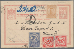 Bulgarien - Ganzsachen: 1921. 10 St Pale Carmine "Lion Type" Stationery Card (DEMONETIZED) Franked 5 - Cartes Postales