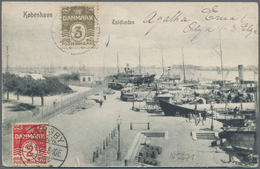 Dänemark: 1906, Picture Postcard Copenhagen Harbour From Lyngby Via Dar Es Salaam To Lake Tanganyika - Unused Stamps