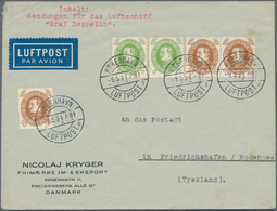 Dänemark: 1931, KOPENHAGENFAHRT, Supply Cover Kopenhagen-Friedrichshafen "Inhalt: Sendungen Für Das - Ungebraucht