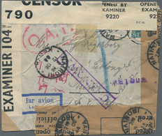 Dänemark: 1944, 30 Öre Blue On Airmail Letter To Nairobi/Kenya With Closure Stripes "Found Open Ore - Ongebruikt