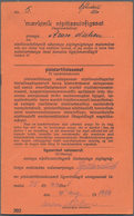 Dänemark - Grönland: 1950 Saving Stamps Booklet In Red-orange Containing 35 Large-numeral Postal Sav - Lettres & Documents