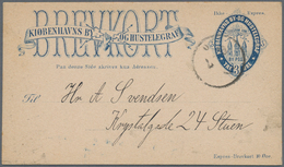 Dänemark - Ganzsachen: 1883 Commercially Local Used Postal Stationery Card Of Private Town Post Of C - Enteros Postales