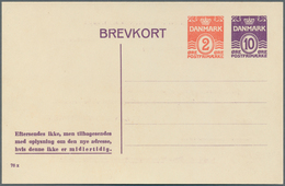 Dänemark - Ganzsachen: 1953 Unused Postal Stationery Card With Additional Printing Of 2 Öre Next To - Interi Postali