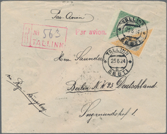 Estland: 1924/1925, Three Colourful Airmail Covers All TALLINN - KÖNIGSBERG - BERLIN. - Estland