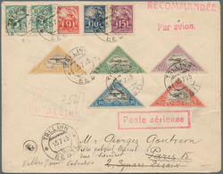 Estland: 1925. Registered Airmail Letter To France, Bearing 3m (2x) Of Weaver-type, 9m, 12 M And 16 - Estonie