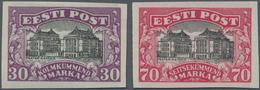 Estland: 1924,Nationaltheatre, 50 And 70 M Imperforated Proofs Without Gum. - Estland