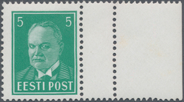 Estland: 1936, Postage Stamp: President Konstantin Päts 5 (S) Blue-green With Double Perforation Rig - Estonie