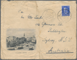 Estland: 1940. A Battered But Nontheless Attractive "TALLINN EESTI" Tourist Propaganda Envelope To A - Estonie