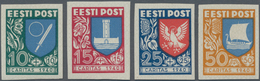 Estland: 1940, Community Help, Complete Set Of Imperforated Proofs Without Gum. Signed Nemvalz. - Estonia