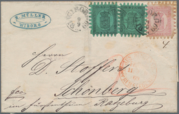 Finnland: 1867, Beautiful Folded Letter Sheet With Two Copies Of 8 Pen And 40 Pen Both Rouletted "C" - Usati