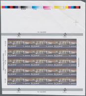 Finnland - Alandinseln: 2002, 1.00€ Post Office, IMPERFORATE Proof Sheet Of 15 Stamps With Traffic L - Aland