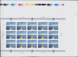 Finnland - Alandinseln: 2002, 0.90€ "Kayaking", IMPERFORATE Proof Sheet Of 15 Stamps, With Selvedge - Ålandinseln