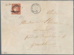 Frankreich: 1849, Ceres 1fr. Vermillion Vif, Fresh Colour, Close To Wide Margins, Single Franking On - Other & Unclassified