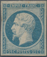 Frankreich: 1853, Empire Nd 25c. Blue, Fresh Colour, Full Magins, Mint Original Gum With Hinge Remna - Andere & Zonder Classificatie