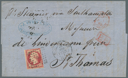 Frankreich: 1853, Napoleon III Ohne Lorbeer, 80 C. Rosakarmin (oben Und Rechts Angeschnitten, Sonst - Sonstige & Ohne Zuordnung