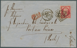 Frankreich: 1862, 80 C Rosa Sauber Entwertet "1769" Als EF Auf Faltbrief Von Le Havre Nach Porto Pri - Other & Unclassified