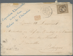 Frankreich: 1872, 30 C. Napoleon Single On Cover Tied By "P.EX." In Diamonds, Black "PARIS EXPOSITIO - Other & Unclassified