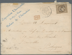 Frankreich: 1872, 30 C. Napoleon Single On Cover Tied By "P.EX." In Diamonds, Black "PARIS EXPOSITIO - Andere & Zonder Classificatie