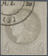 Frankreich: 1870, Bordeaux Issue, 2c. Grey, Report 1, Fresh Colour And Full Margins All Around, Neat - Other & Unclassified