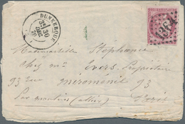 Frankreich: 1870, Cink Ball Post (Boules De Moulius) On Folded Letter Adressed From "Dunkerque" To P - Andere & Zonder Classificatie
