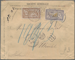 Frankreich: 1900 2fr. Yellow & Violet Along With 50c. Light Blue & Brown, Both With Perfin "S.G." Of - Andere & Zonder Classificatie