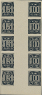 Frankreich: 1903, ESSAY DE L'IMPRIMERIE NATIONALE Imperf. 10c. Black And 15c. Black 'FRANCE / POSTES - Other & Unclassified