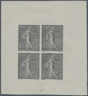 Frankreich: 1903. 30 C, Punch Proof In Block Of 4, In Black On China Paper. ÷ 1903. épreuve Du Poinc - Other & Unclassified