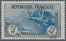 Frankreich: 1917, War Orphans, 5fr.+5fr. Blue/black, Fresh Colour, Well Perforated And Centred, Mint - Other & Unclassified