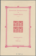 Frankreich: 1925. International Stamp Exhibition In Paris In 1925. Deluxe Proof. ÷ 1925. Exposition - Andere & Zonder Classificatie