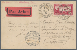 Frankreich: 1930, 1,50 Franc Air Mail Stamp On Card For "1st Flight CHERBOURG-BASEL". - Other & Unclassified