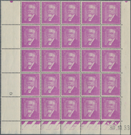 Frankreich: 1933, 75c. Lilac "Paul Doumer", Bottom Marginal Block Of 25, Mint Never Hinged (adhesion - Andere & Zonder Classificatie