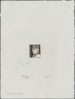 Frankreich: 1942, Definitives "Petain", Epreuve In Black, Issued Design But Blank Value Field, With - Other & Unclassified