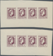 Frankreich: 1944, Definitives "Marianne", Not Issued, Group Of Ten Imperforate Panes Of Four Stamps - Autres & Non Classés