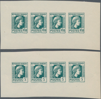 Frankreich: 1944, Definitives "Marianne", Not Issued, Group Of Ten Imperforate Panes Of Four Stamps - Autres & Non Classés