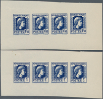 Frankreich: 1944, Definitives "Marianne", Not Issued, Group Of Ten Imperforate Panes Of Four Stamps - Autres & Non Classés